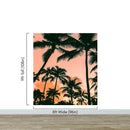 Sunset Wallpaper Mural. Palm Trees Tropical Vibe.
