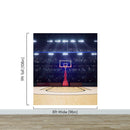 Basketball Court Stadium Wallpaper Mural.
