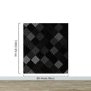 Modern Black and White Polka Dot Peel and Stick Wall Mural.