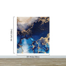 Sapphire Blue Marble Wallpaper Mural.
