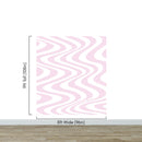 Pink Swirly Lines Abstract Wallpaper Mural.