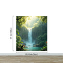 Tropical Rainforest Waterfall Wallpaper Wall Mural.