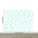 Mint Color Swirly Lines Abstract Wallpaper Mural.