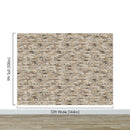 Brick Pattern Wallpaper Mural. Light Tan and Brown Color.