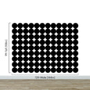 Modern Geometric Black Circle Wallpaper Mural.