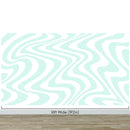 Mint Color Swirly Lines Abstract Wallpaper Mural.