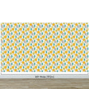 Autumn Leaves Wallpaper. Yellow, Grey, Teal Leaf Wall Mural.