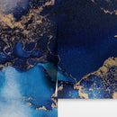 Sapphire Blue Marble Wallpaper Mural.