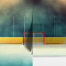 Hockey Rink Wallpaper Mural. Sports Theme Decor.