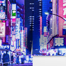 Tokyo Japan Retro 80's Synth Wave Pop Style CyberPunk Wall Mural.