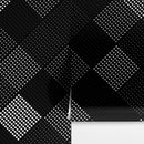 Modern Black and White Polka Dot Peel and Stick Wall Mural.