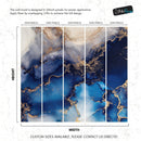 Sapphire Blue Marble Wallpaper Mural.