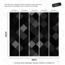 Modern Black and White Polka Dot Peel and Stick Wall Mural.