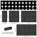 Modern Geometric Black Circle Wallpaper Mural.