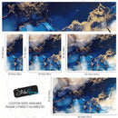 Sapphire Blue Marble Wallpaper Mural.