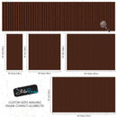 Wooden Vertical Panel Wallpaper. Dark Brown Wainscot Hardwood Wall Mural Print.