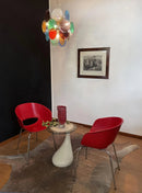 Colored Disc Glass Chandelier