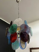 Colored Disc Glass Chandelier