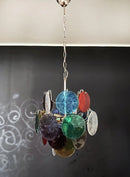 Colored Disc Glass Chandelier