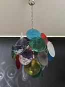 Colored Disc Glass Chandelier