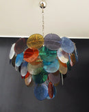 Colorful Disk Glass Round Chandelier