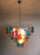 Colorful Disk Glass Round Chandelier
