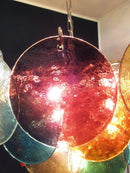 Colorful Disk Glass Round Chandelier