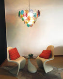 Colorful Disk Glass Round Chandelier