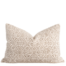 Mariella Floral Block Printed Pillow Cover | Mustard | Lumbar