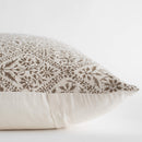 Mariella Floral Block Printed Pillow Cover | Mustard | Lumbar