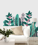 Green and Pink Plants Wallpaper