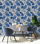 Blue Indian Design Wallpaper