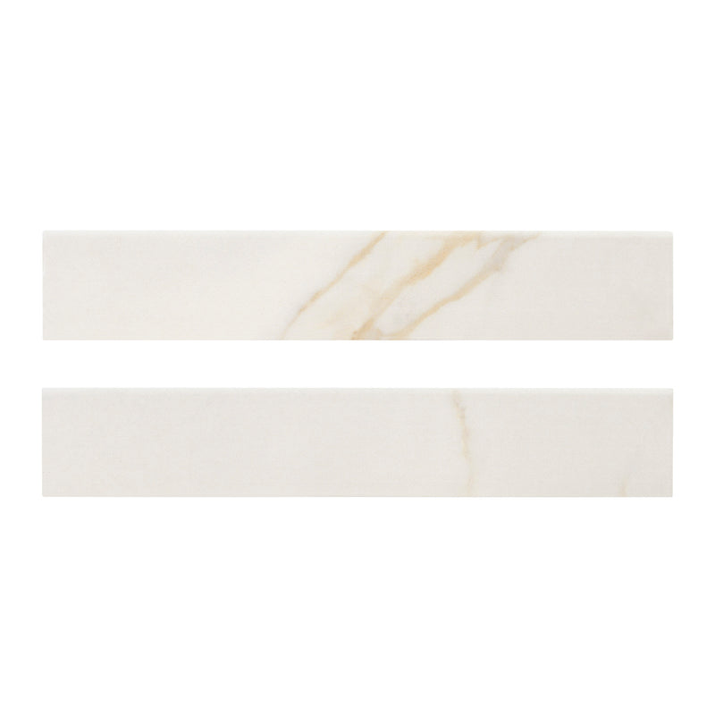 Adella Calacatta Bullnose 3"x18" Glazed Porcelain Wall Tile - MSI Collection product shot multi tile view