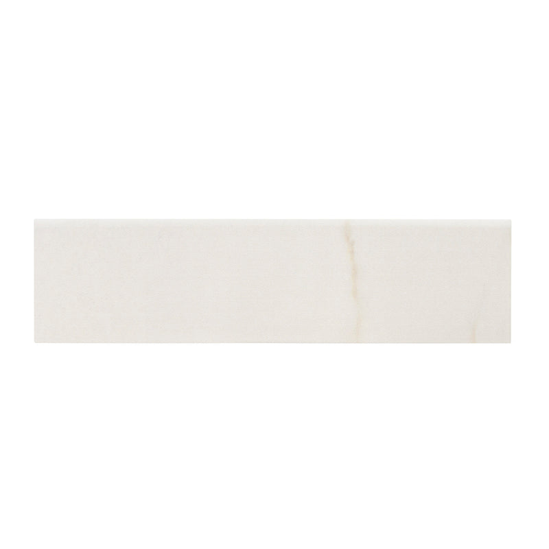 Adella Calacatta Bullnose 3"x18" Glazed Porcelain Wall Tile - MSI Collection product shot tile view 2
