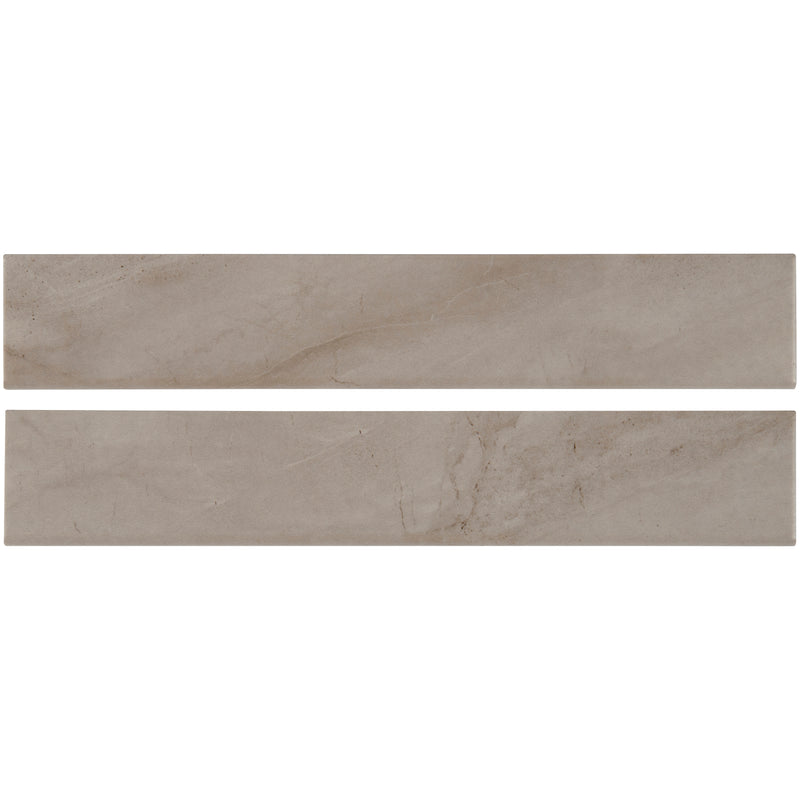 Adella Gris Bullnose 3"x18" Glazed Porcelain Wall Tile - MSI Collection product shot multi tile view