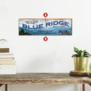 Lodge Blue Ridge Mountains with Black Bear Customizable | Wall Art Print on Real Wood
