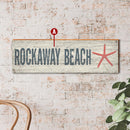 Custom Personalized Coastal Starfish Wooden Sign | Wall Art Print on Real Wood | Customizable White Coastal Beach Nautical Decor