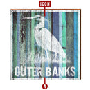 Customizable Coastal Blue Stripes Sign | Wall Art Print on Real Wood