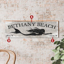 Customizable Coastal Mermaid Wooden Sign | Wall Art Print on Real Wood | Nautical Beach House Home Decor