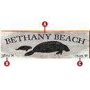 Personalized Coastal Manatee Rustic Wooden Sign | Wall Art Print on Real Wood | Customizable Nautical Beach House Home Decor