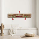 Personalized Lake Location Latitude Longitude Welcome Wooden Sign | Customizable Wall Art Print on Real Wood