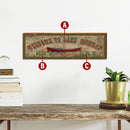 Lodge Red Wood Rustic with Canoe Customizable