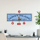 Customizable Blue Paint Chip Latitude Longitude Sign | Wall Art Print on Real Wood