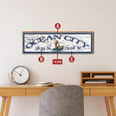 Customizable Coastal White Shabby Latitude Longitude Sign | Wall Art Print on Real Wood