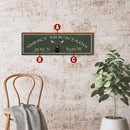 Lodge Green with Moose Latitude Longitude Customizable | Wall Art Print on Real Wood