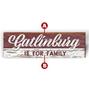 Customizable Red "Is For" Collection Distressed | Wall Art Print on Real Wood