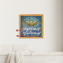 Coastal Blue Crab Customizable Sign | Wall Art Print on Real Wood