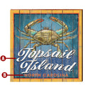 Coastal Blue Crab Customizable Sign | Wall Art Print on Real Wood