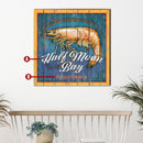 Customizable Coastal Shrimp Town Sign | Wall Art Print on Real Wood