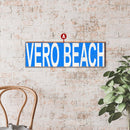 Customizable Blue & White Town Sign | Wall Art Print on Real Wood